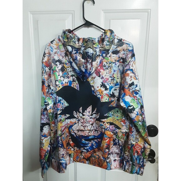 Dragon Ball Z Anime Manga Characters Full Print Hoodie - Picture 4 of 6